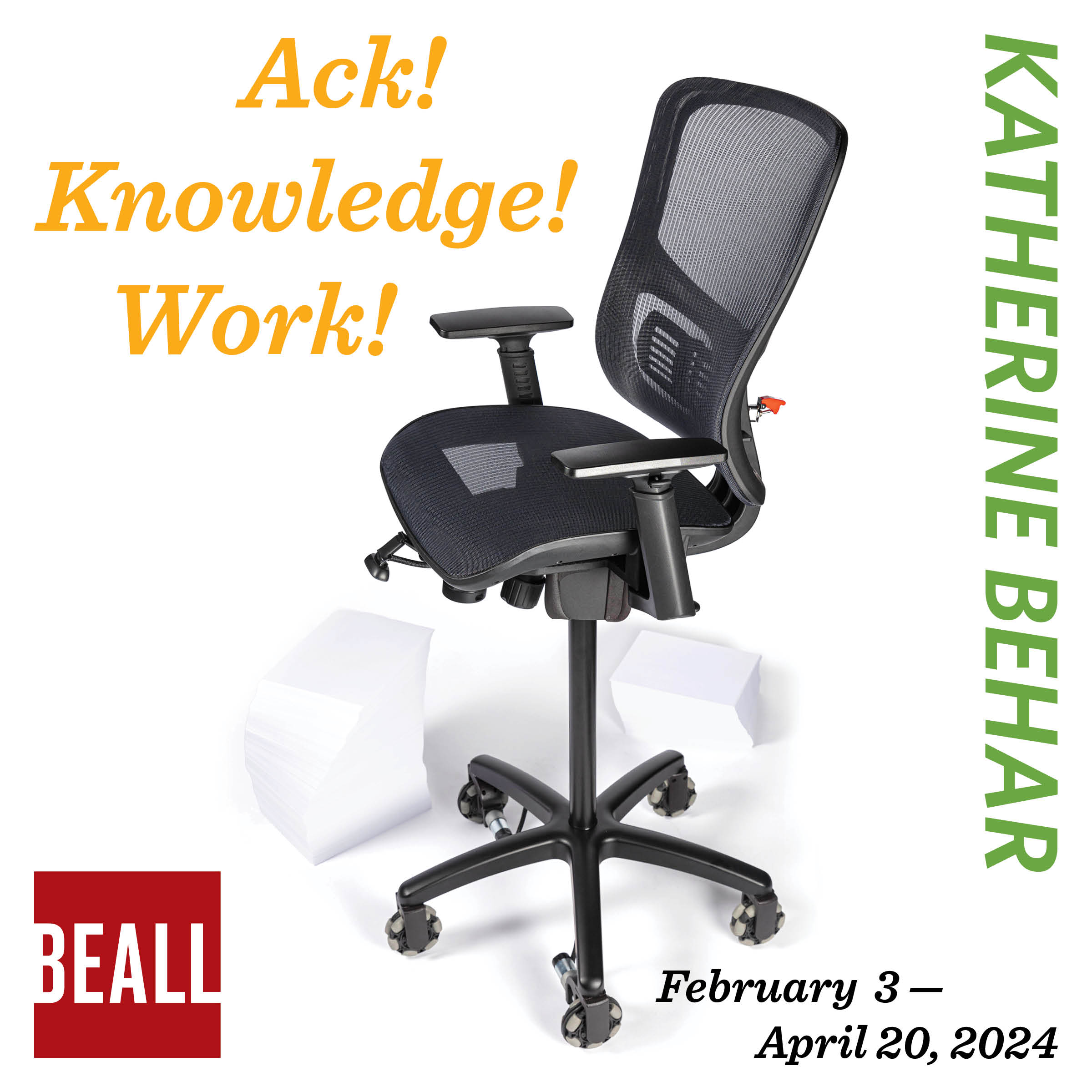 Katherine Behar: Ack! Knowledge! Work! at the Beall Center for Art + Technology, UCI